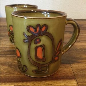 Vintage Rooster Stoneware Coffee Mug